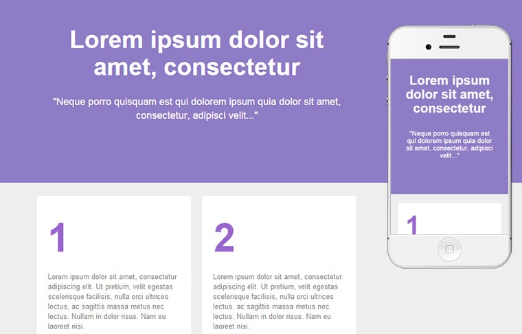 Responsive email template - Four Steps