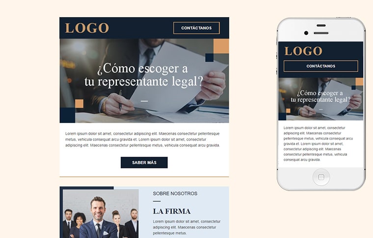 Responsive email template: Legal
