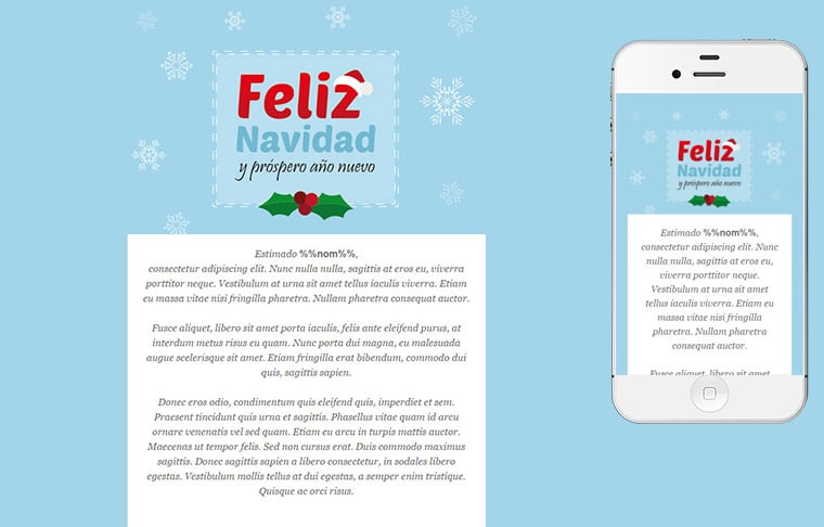 Plantilla de postal de Navidad - Christmas blue