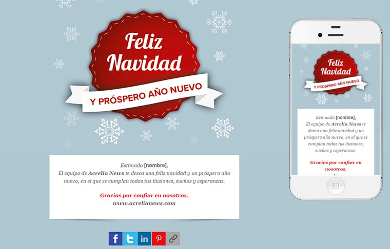Responsive email template: Christmas label