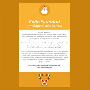Plantilla email postal navidad: Feliz Navidad Papa Noel