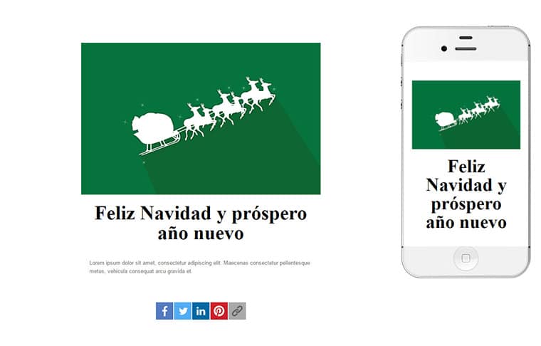 Plantilla de postal de Nadal - Christmas's sleigh