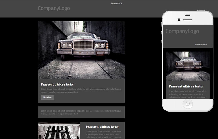 Responsive email template - Darkness