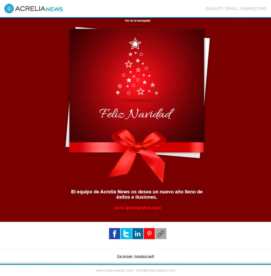Plantilla d'email responsive: Feliz Navidad