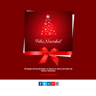 Christmas postal email template: Red and Blue Corporate