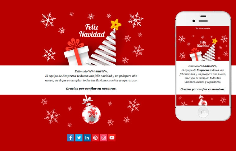 Plantilla de postal de Navidad - White Christmas Night