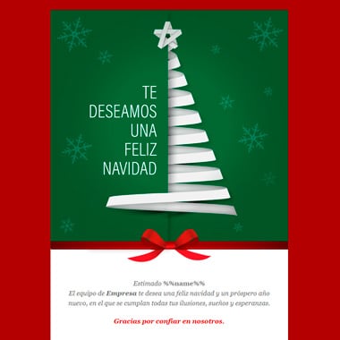 Email template Christmas: Christmas Paper Tree
