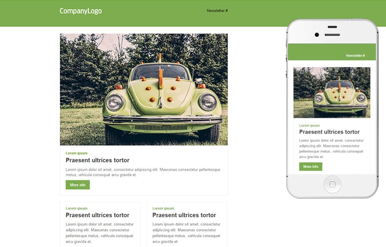 Responsive email template: Nature