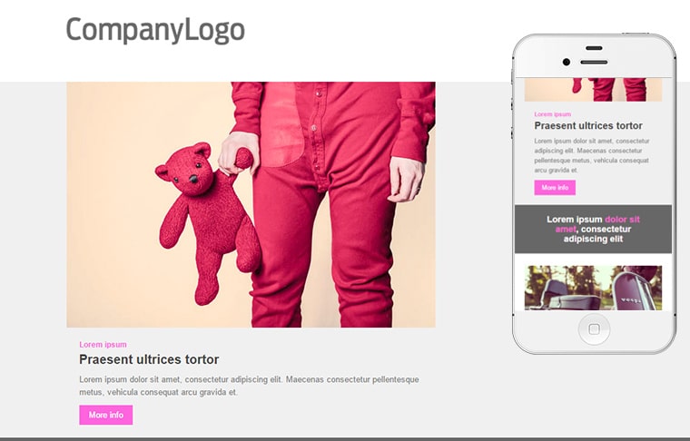 Responsive email template: Pink Obsession