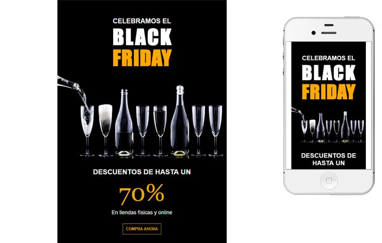 Responsive email template: Black Friday 3