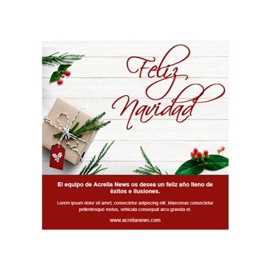 Christmas email template postcard: Red Corporate