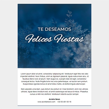 Christmas postcard template email: Corporate Blue