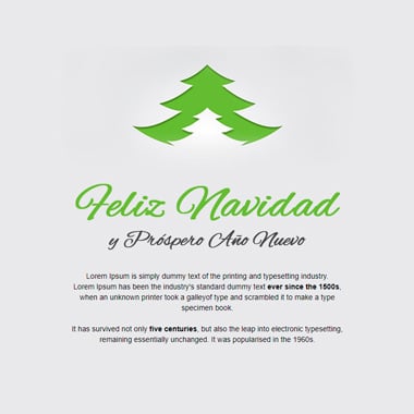 Email template postcard: Merry Christmas green