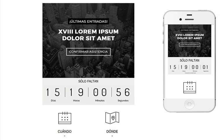 Responsive email template - Events Black&White