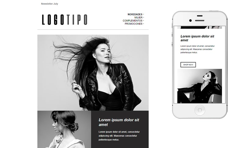 Responsive email template - Fashion Ecommerce