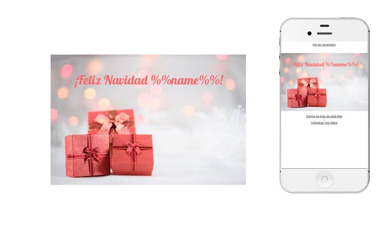 Christmas card template - Postal de Navidad personalizada