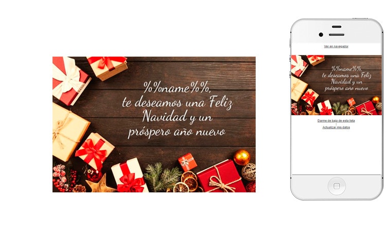 Christmas card template - Postal de Navidad personalizada