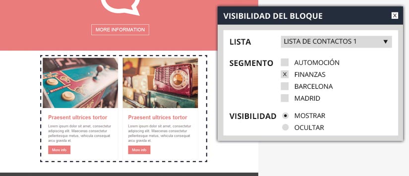 Contenidos dinámicos y personalización de emails