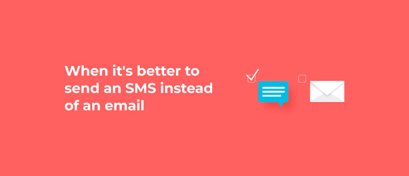 When is it better to send a text message instead of an email