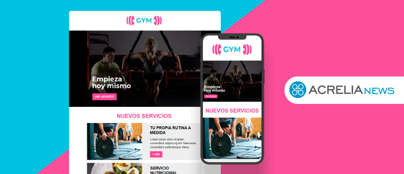 Plantilla de email para Gimnasios y Centros deportivos