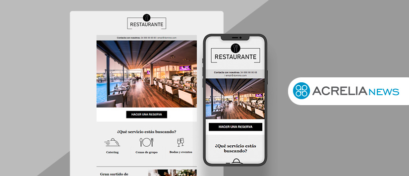 Email template for Restaurant promotion