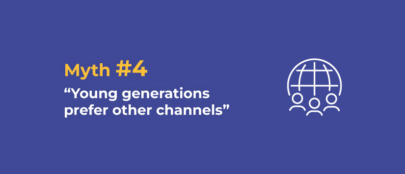 Imagen Myth 4: New generations prefer other channels over e