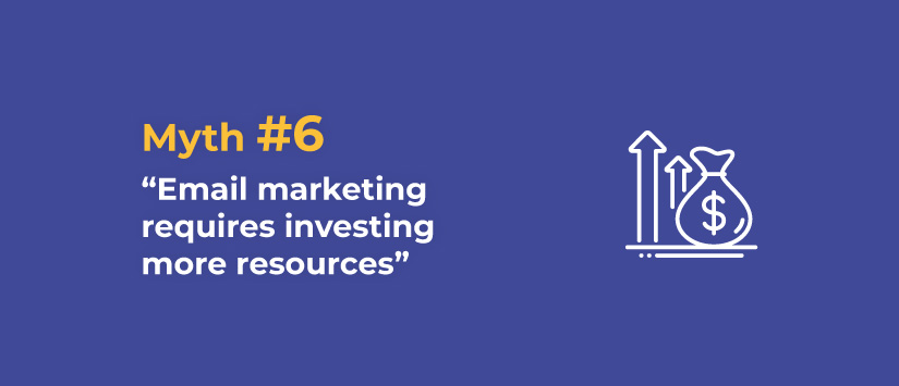 Myth 6: Email marketing requires investing more resources