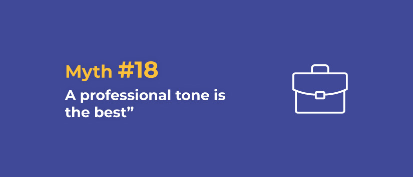 Imagen Myth 18: Professional tone is the 