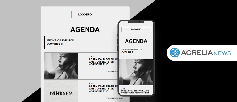 Plantilla de email de Agenda de Eventos