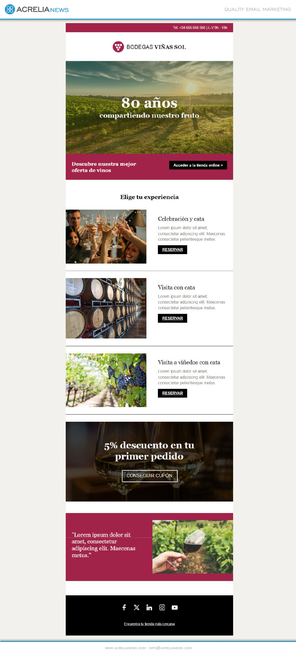 Responsive email template: 