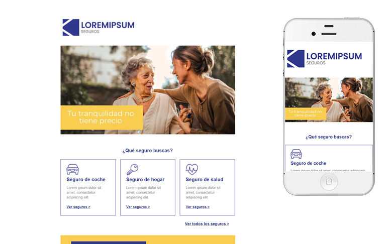 Plantilla de email responsive: 