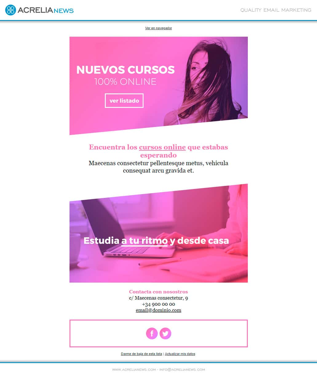 Responsive email template: Bright Gradient